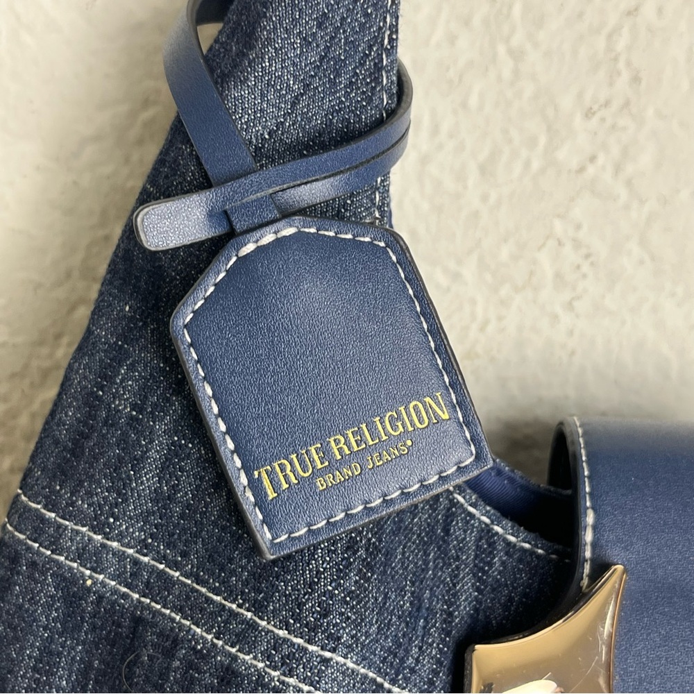 True Religion Denim Hobo Bag Y2K Blue Shoulder - Picture 12 of 14